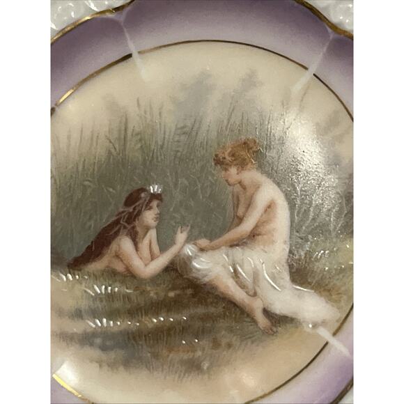 Rosenthal Bavaria Conversation with a Mermaid Along the Riverbank Mini Plate - Picture 2 of 4